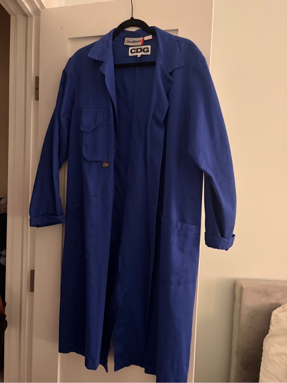 Comme des Garcons Royal Blue Long Coat